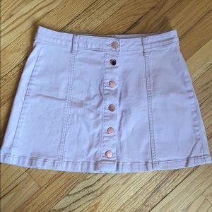 Forever 21 EUC sz 8 blush pink denim mini skirt!